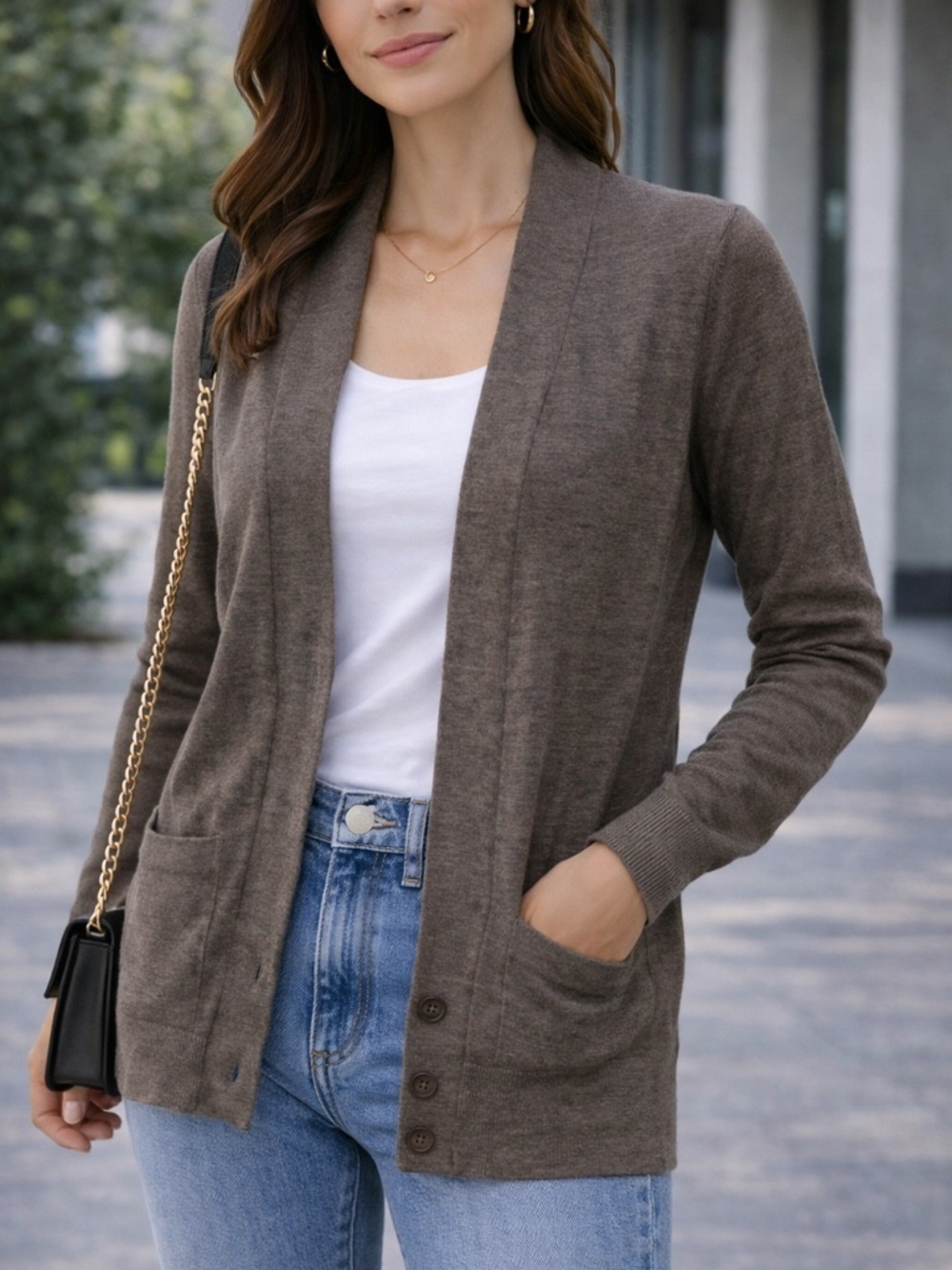 GAP Brown Women's Cardigan Sweater